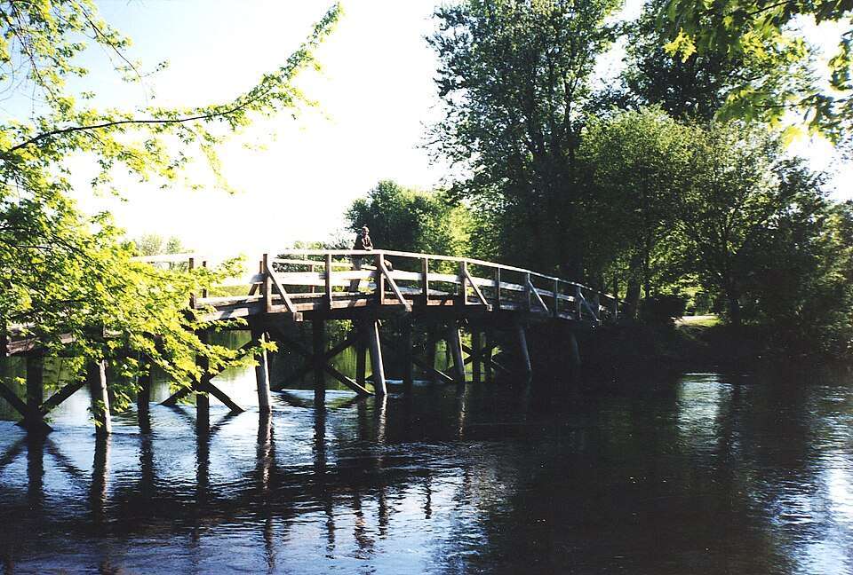 The Old North Bridge over the Concord River